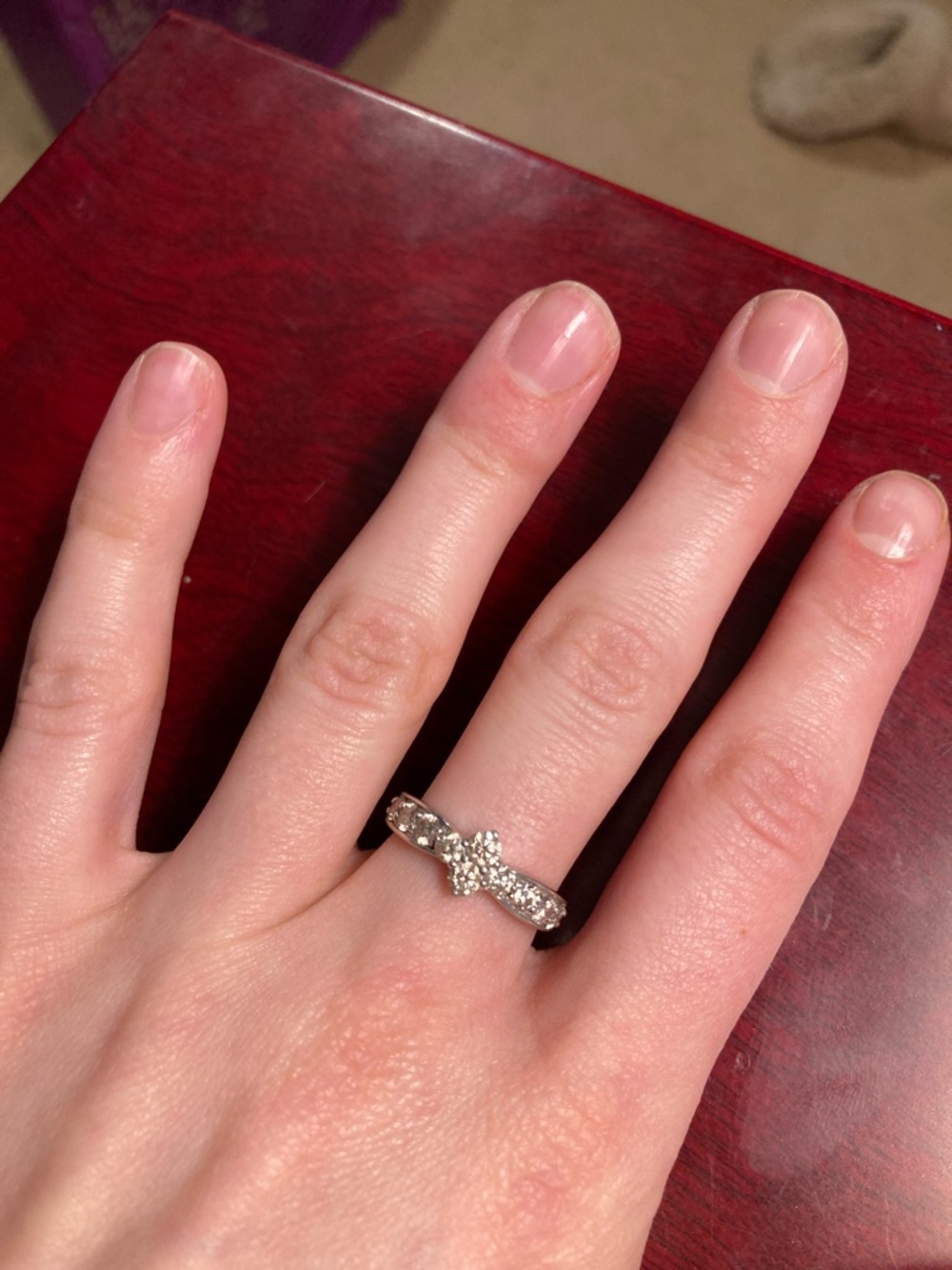 1.00 natural diamond and platinum ring